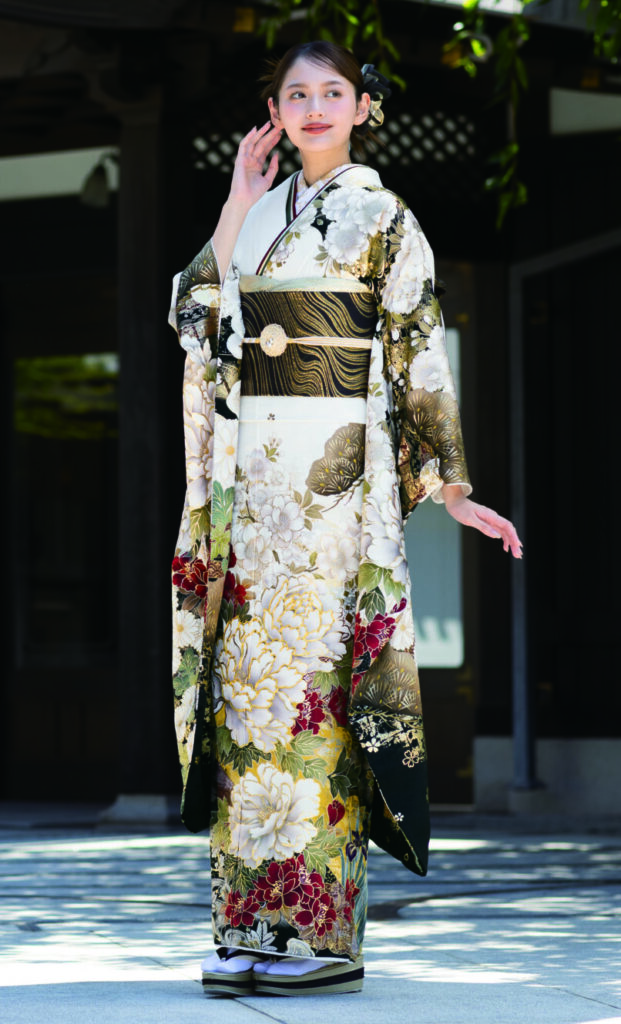 白色のモダンな振袖