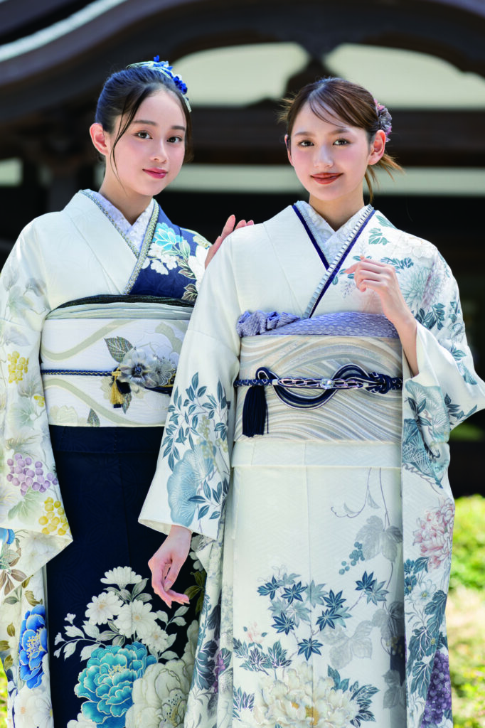 白のモダンで上品な振袖