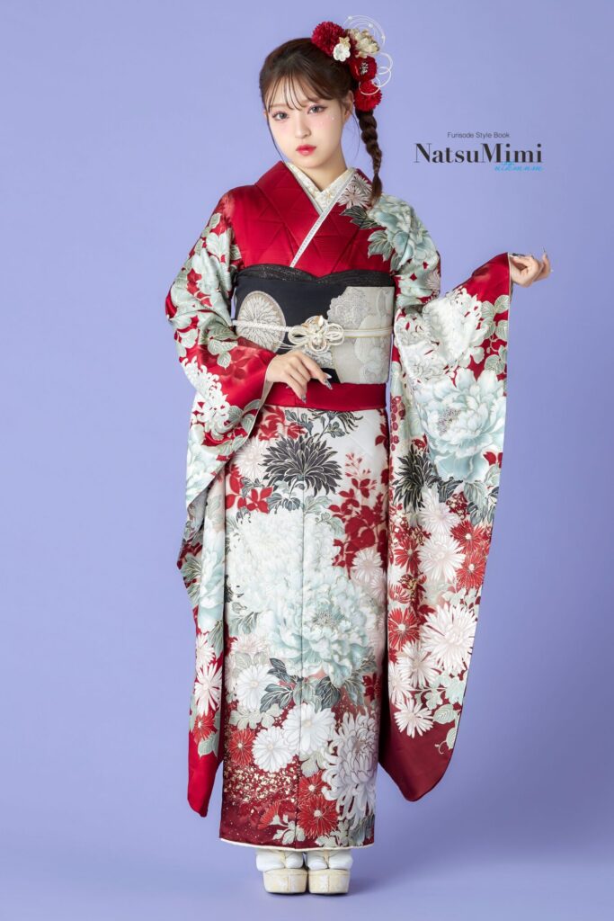 赤のNastuMimi（MINAMI）振袖